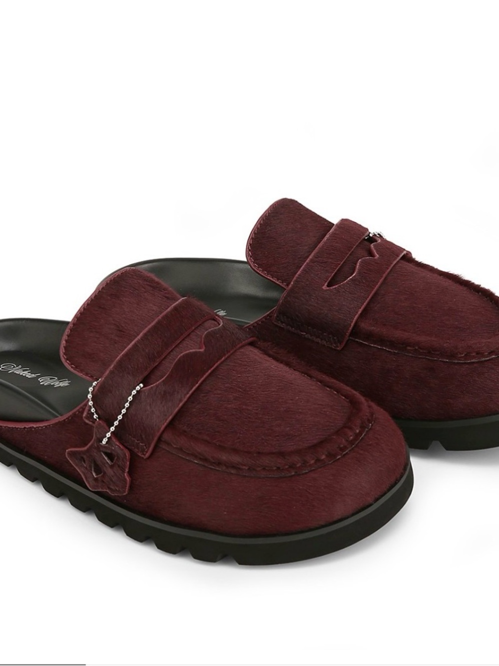 Naked Wolfe Women's Burgundy Slip-On Loafers